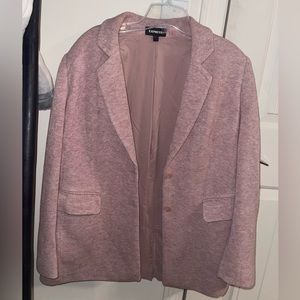 Pink Express Blazer Jacket Size Large Shoulder Pads
